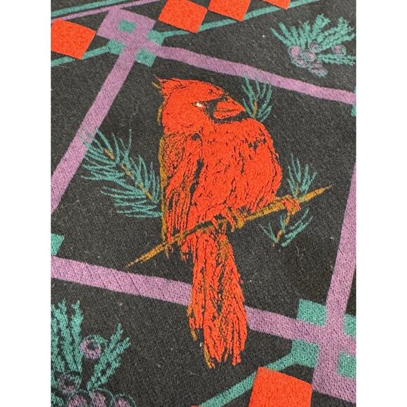 Vintage AU Sportswear Black XL Cardinal Geometric Motif Collared Sweatshirt - Picture 10 of 12